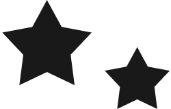 Two black offset stars