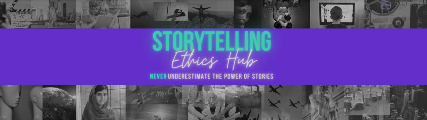 Cover image for Storytelling Ethics Hub with tagline reading, "Never underestimate the power of stories"