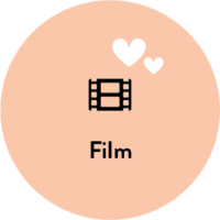 Film Graphic on Peach background