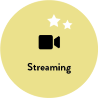 Streaming Graphic on Light Yellow Background